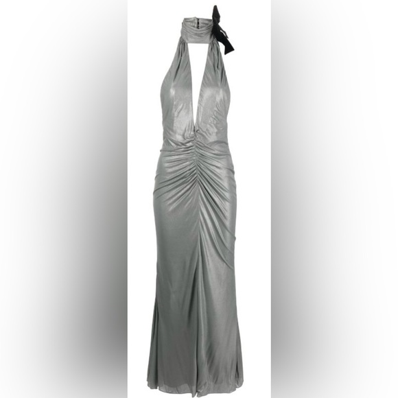 Halter neck  open-back evening dress NWT IT44/US 8 - Picture 2 of 14